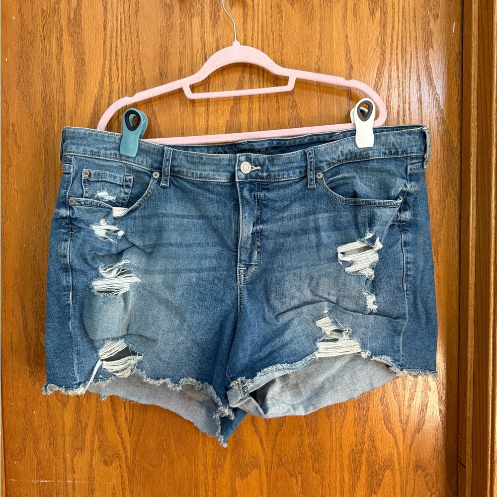 Torrid size 26 Blue Distressed Jean Shorts